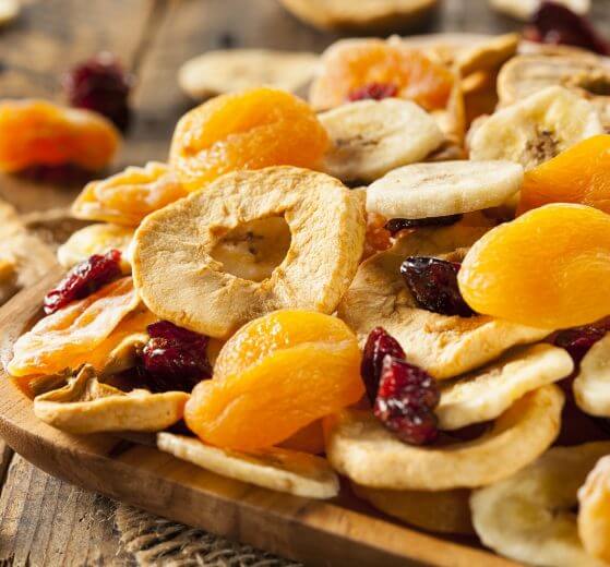 dehydrated fruit to prepare for long term food storage